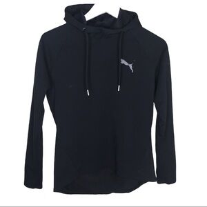 PUMA Long Sleeve Pullover/Sweater With Hood & Drawstring Detail Black Size Small